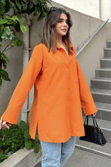 Orange Women Shirt