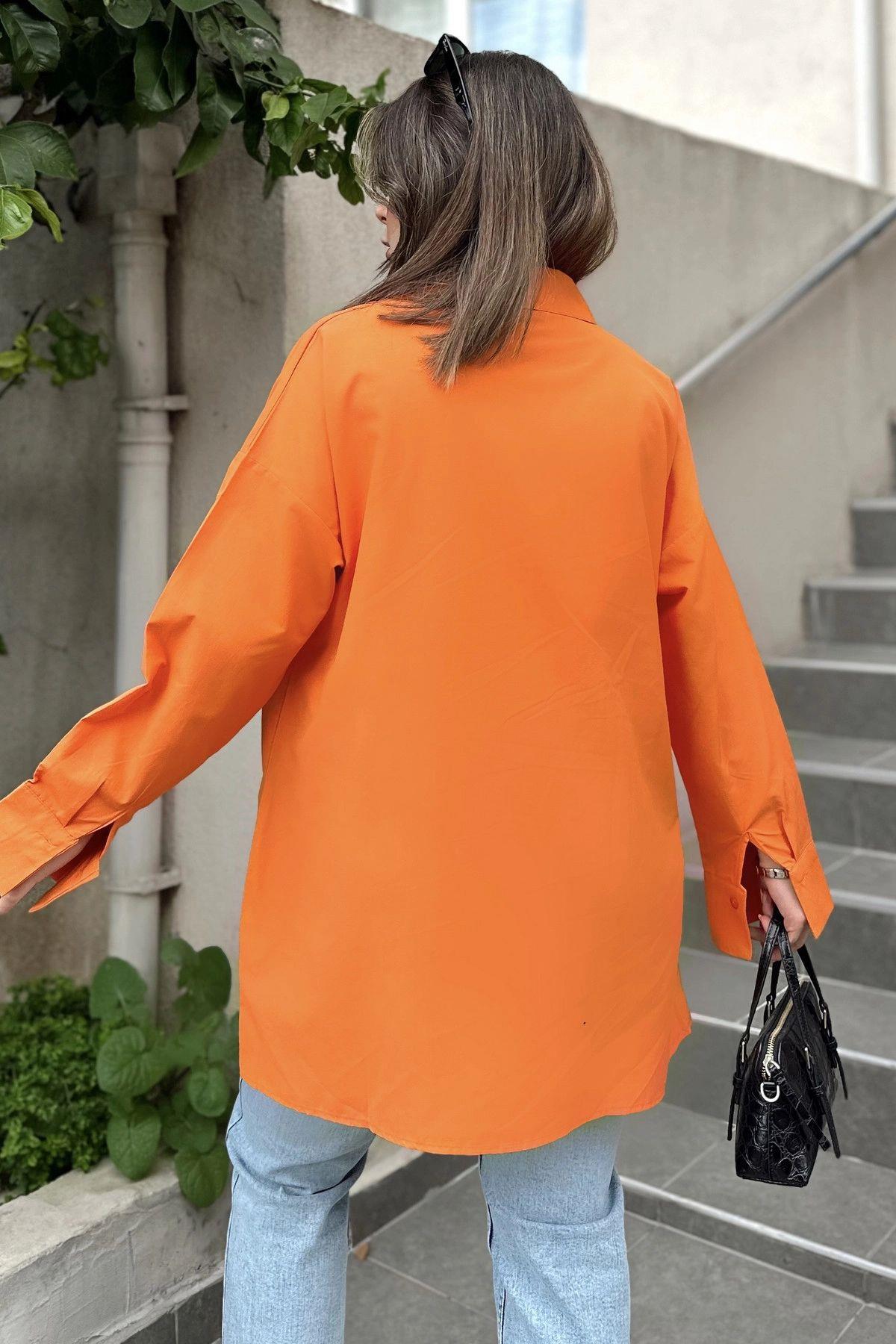 Orange Women Shirt
