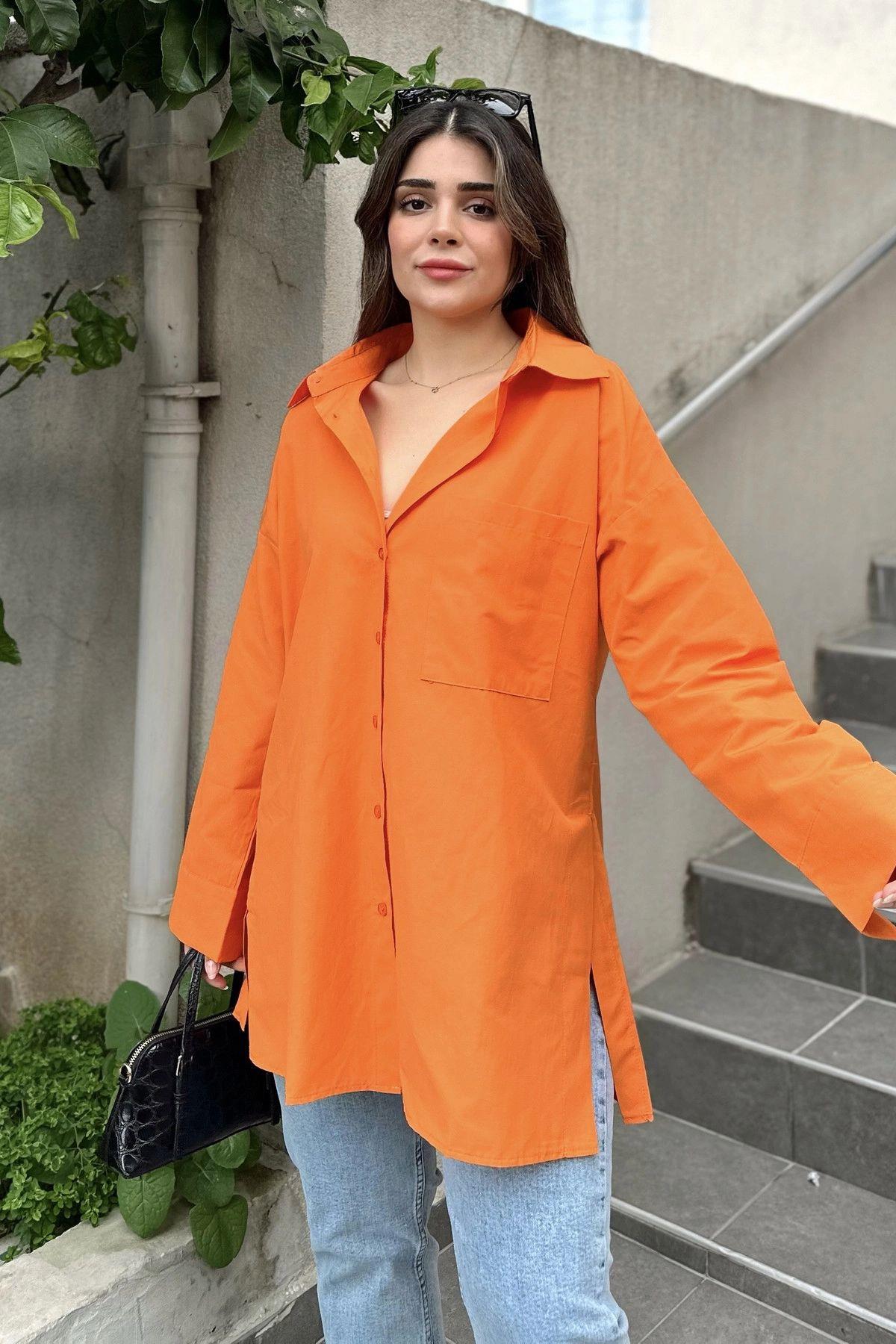 Orange Women Shirt