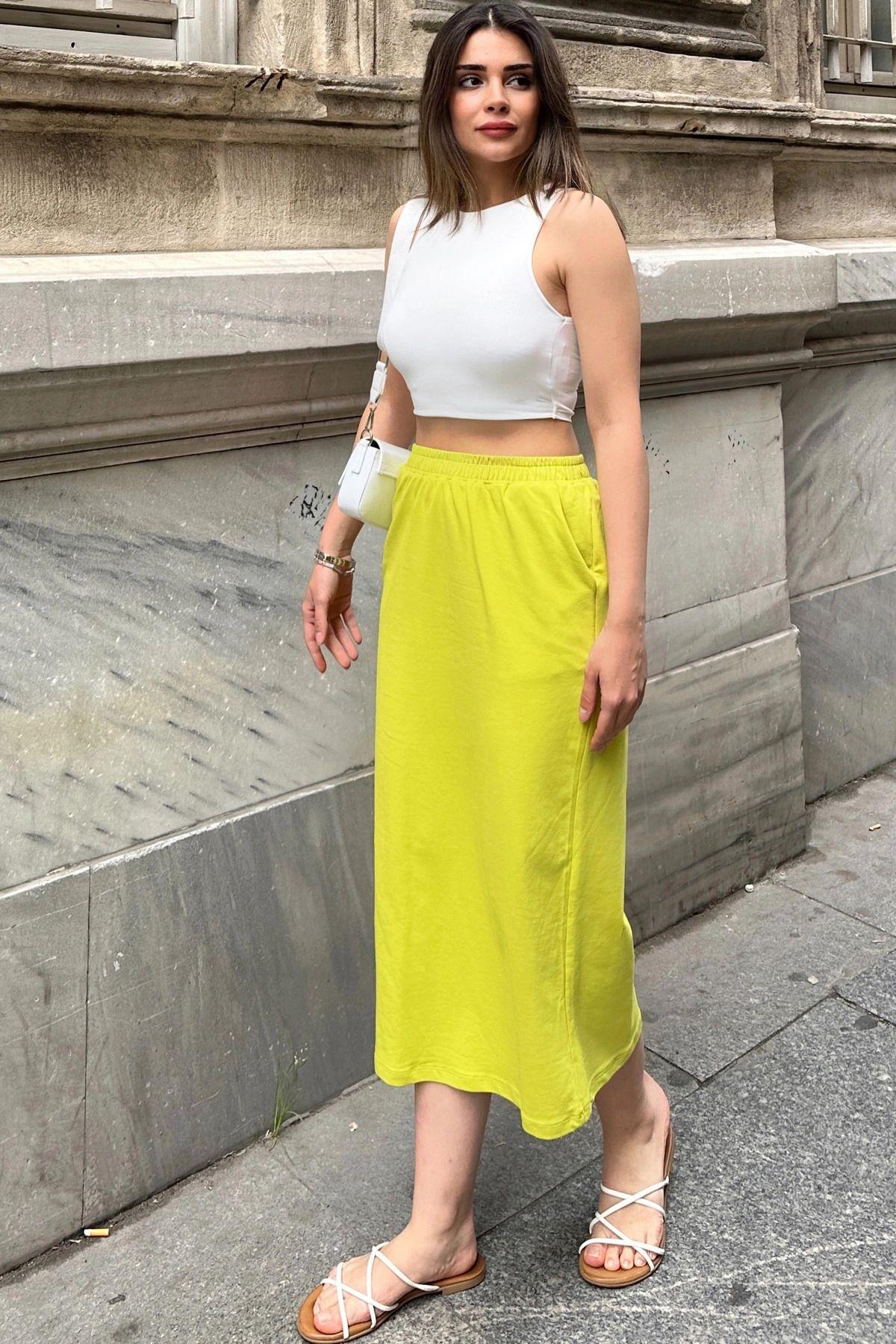 Green Women Skirt
