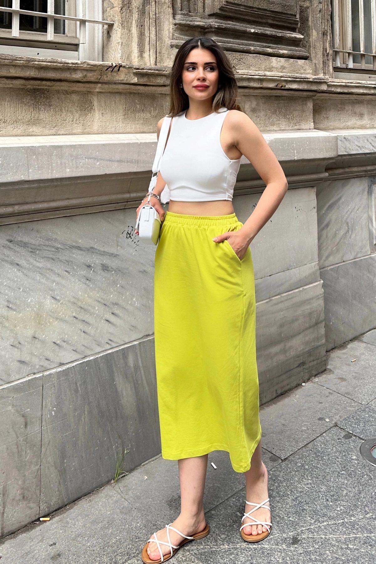 Green Women Skirt