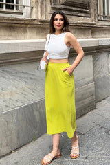Green Women Skirt