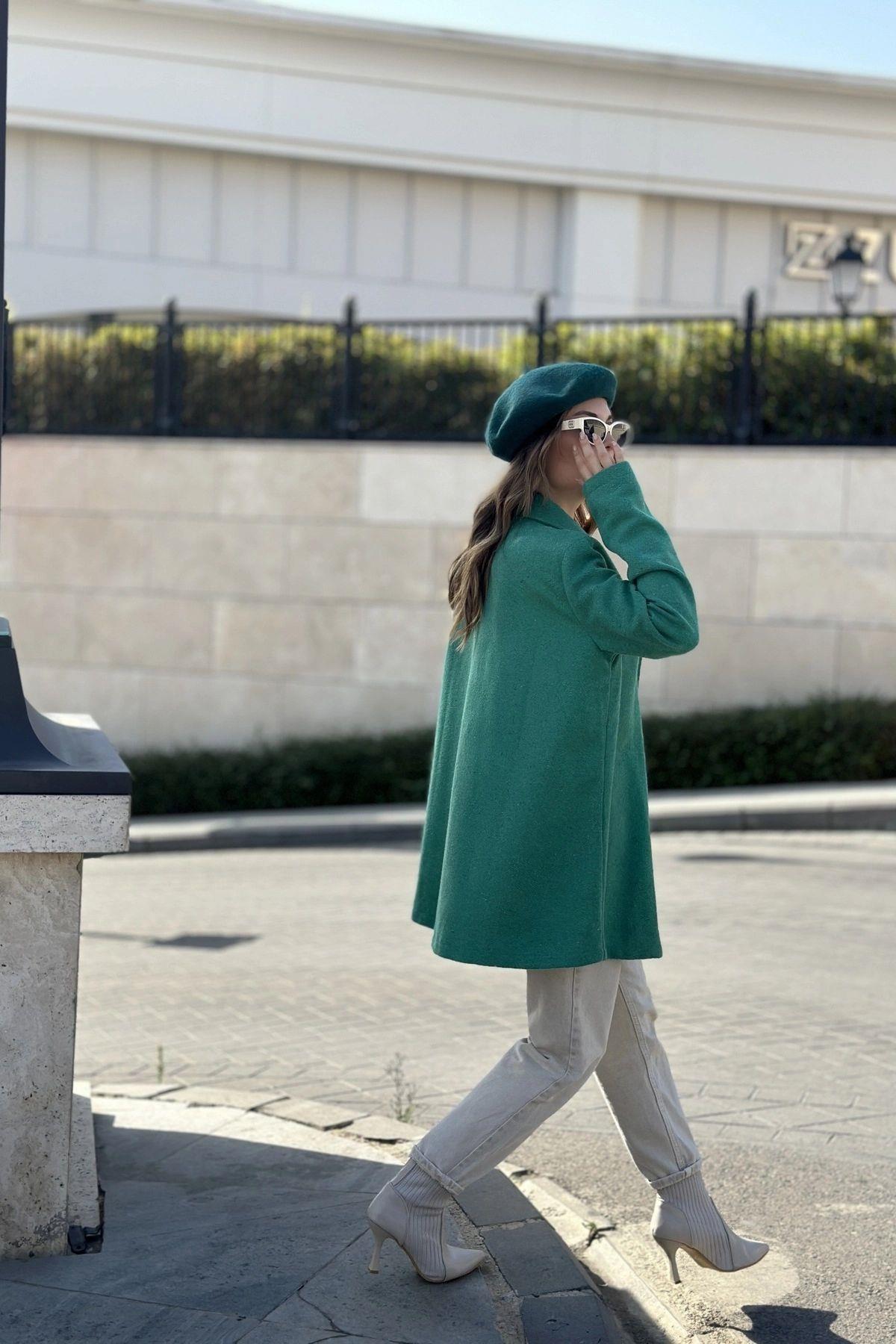 Green Women Coat