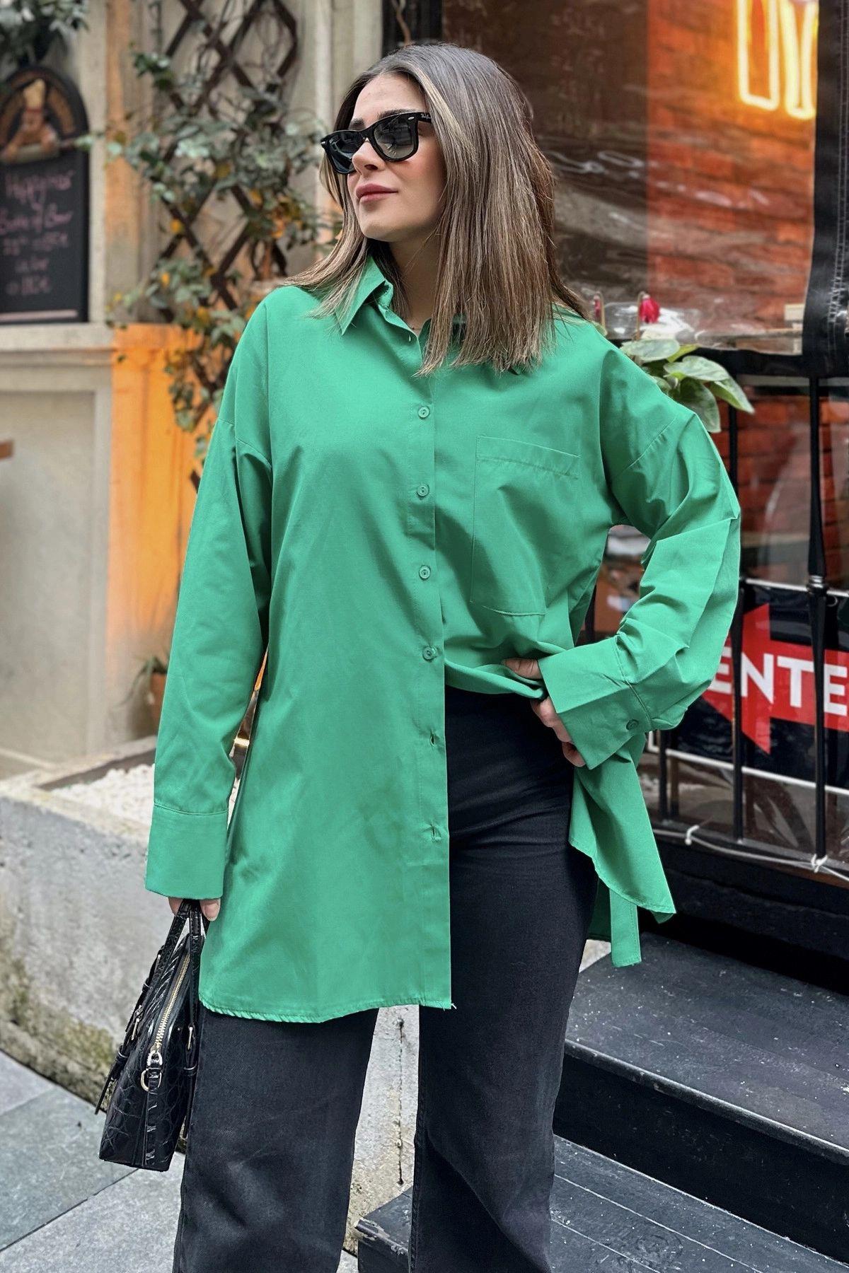 Benetton Green Women Shirt