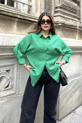 Benetton Green Women Shirt