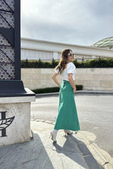 Green Women Skirt