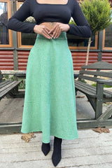 Green Women Skirt