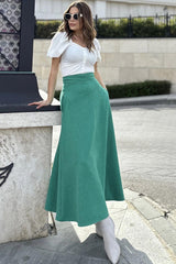 Green Women Skirt