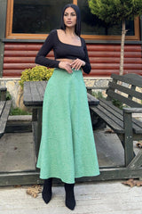 Green Women Skirt