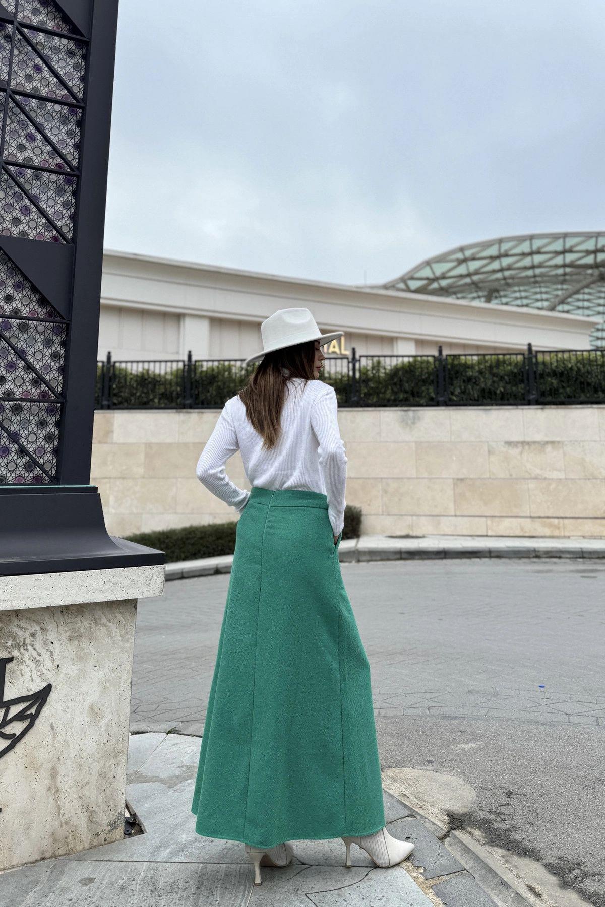 Green Women Skirt