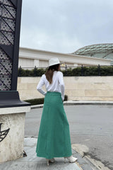 Green Women Skirt