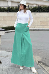 Green Women Skirt
