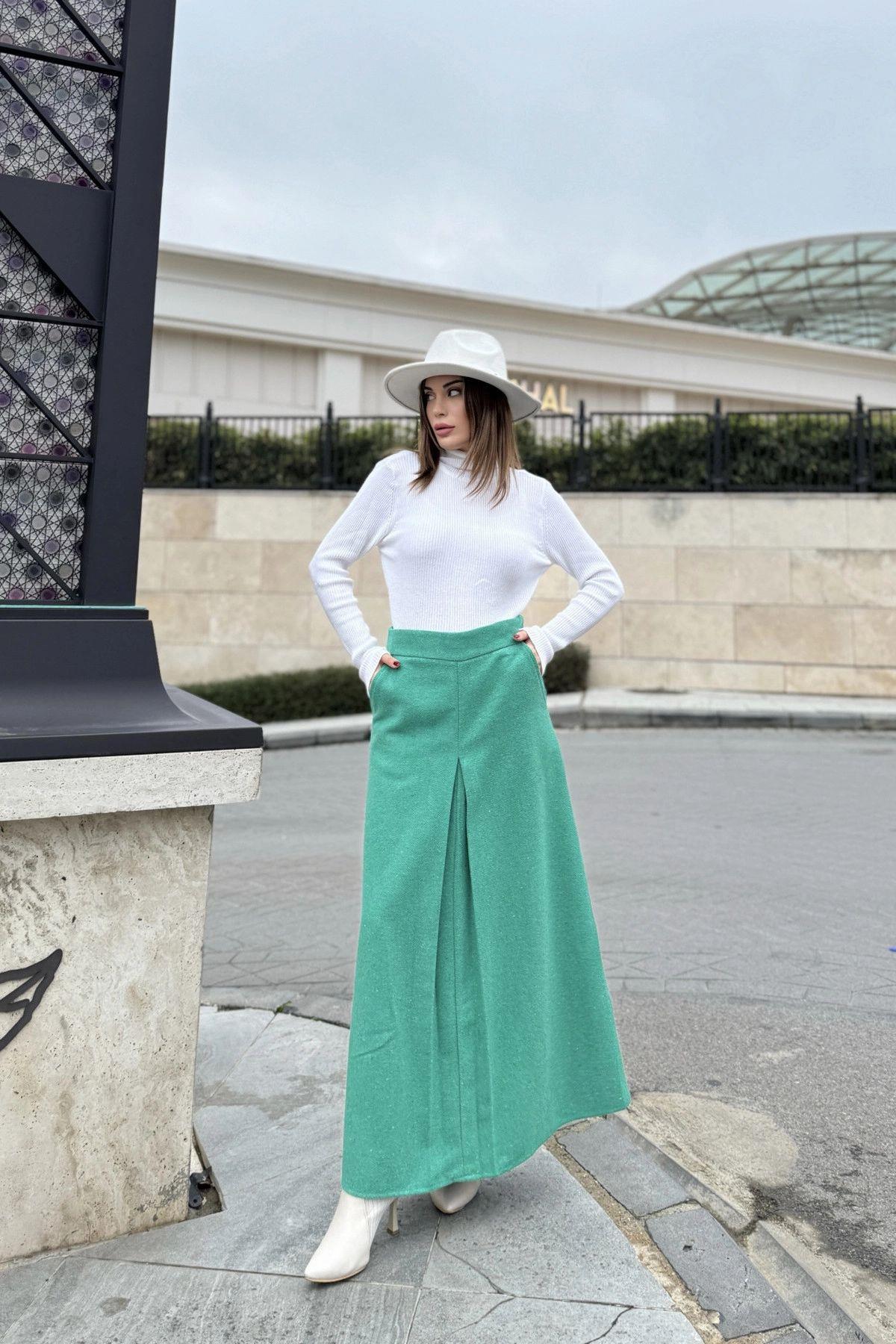 Green Women Skirt