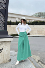 Green Women Skirt