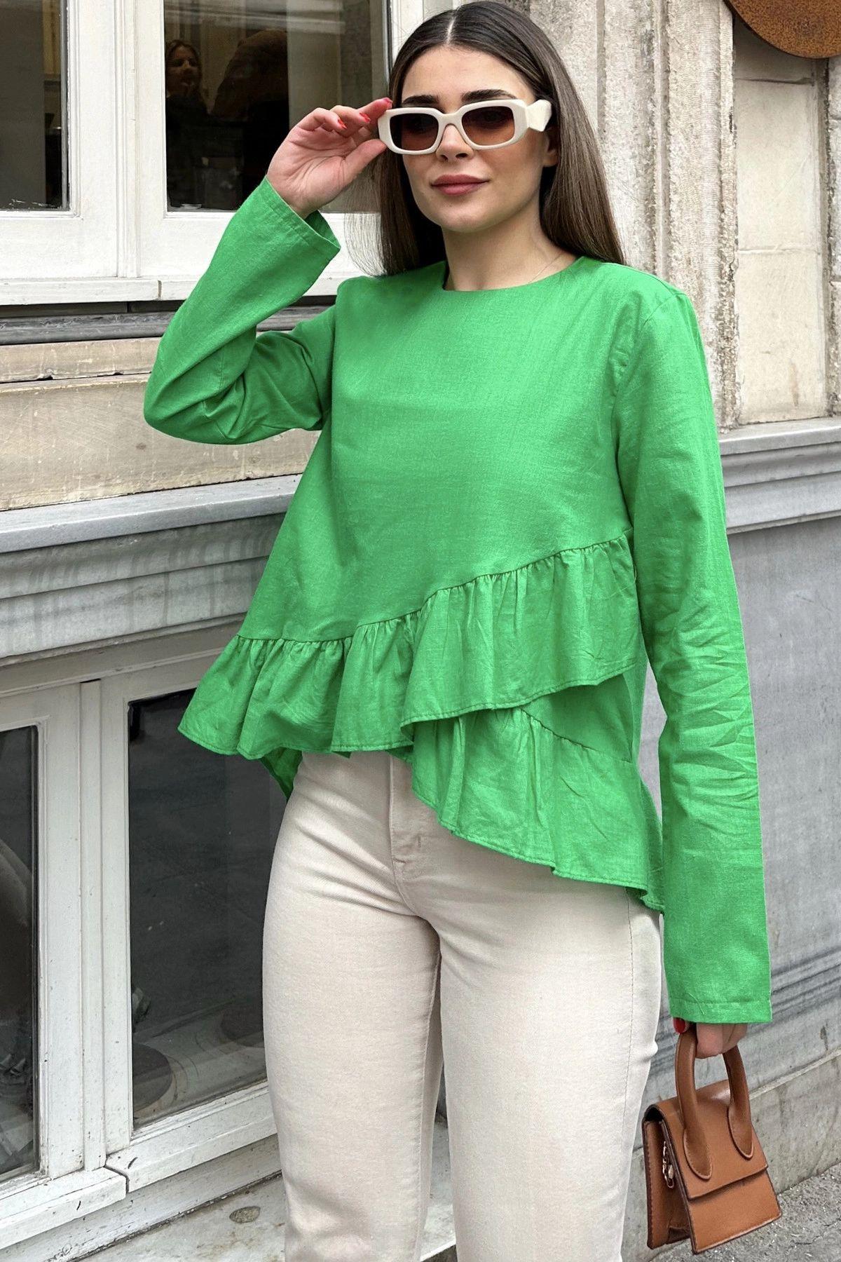 Benetton Green Women Blouse