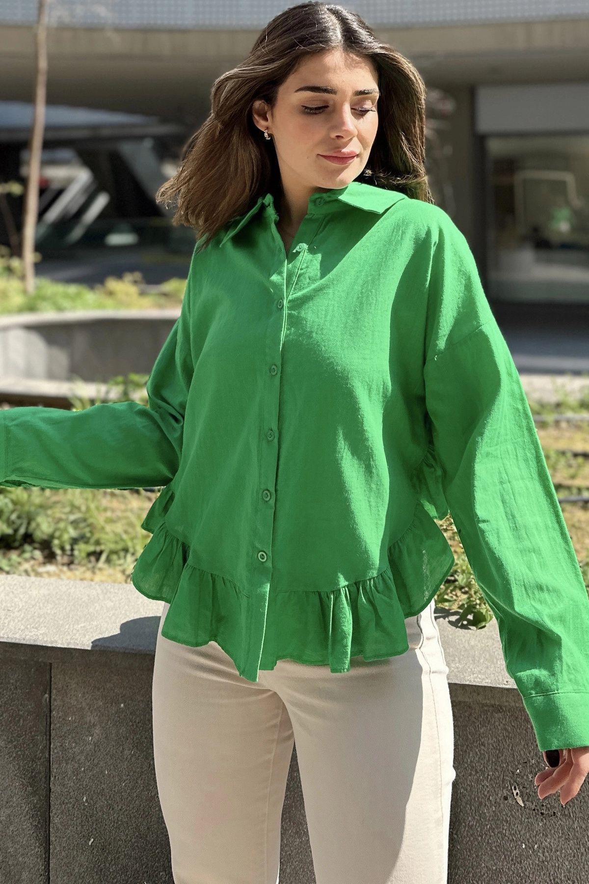 Benetton Green Women Shirt