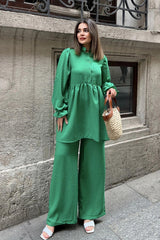 Benetton Green Women Two-Piece Set