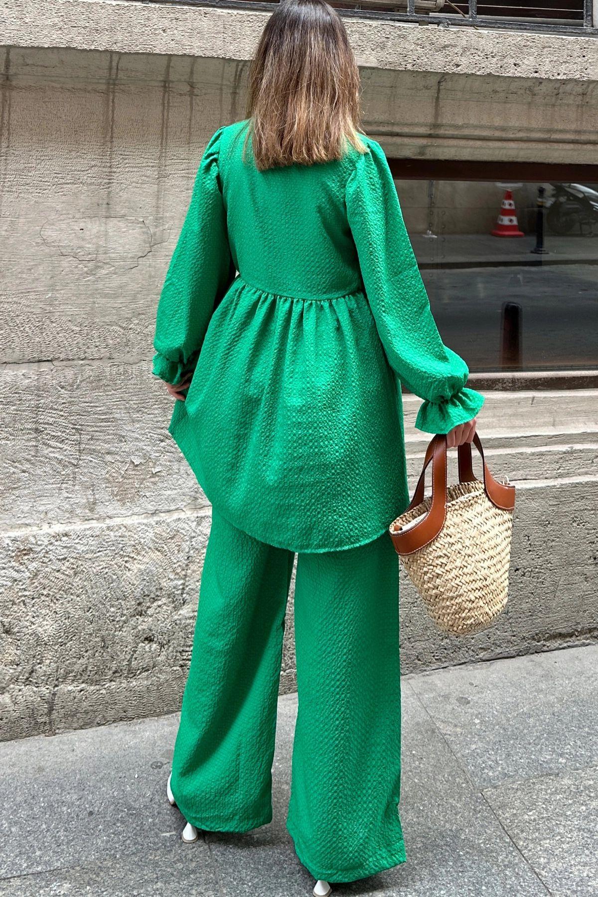 Benetton Green Women Two-Piece Set