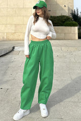 Green Women Pants