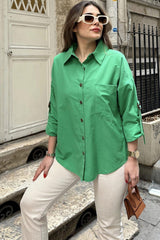 Benetton Green Women Shirt