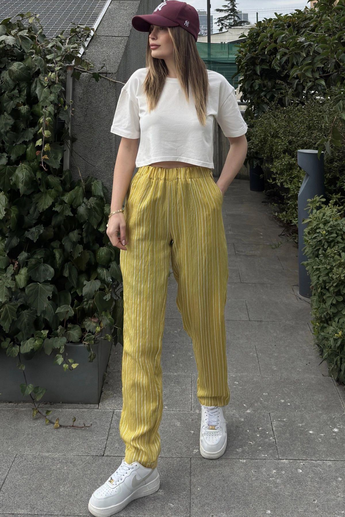 Green Women Pants