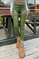 Green Women Pants