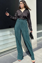 Oil Green Women Pants