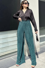 Oil Green Women Pants
